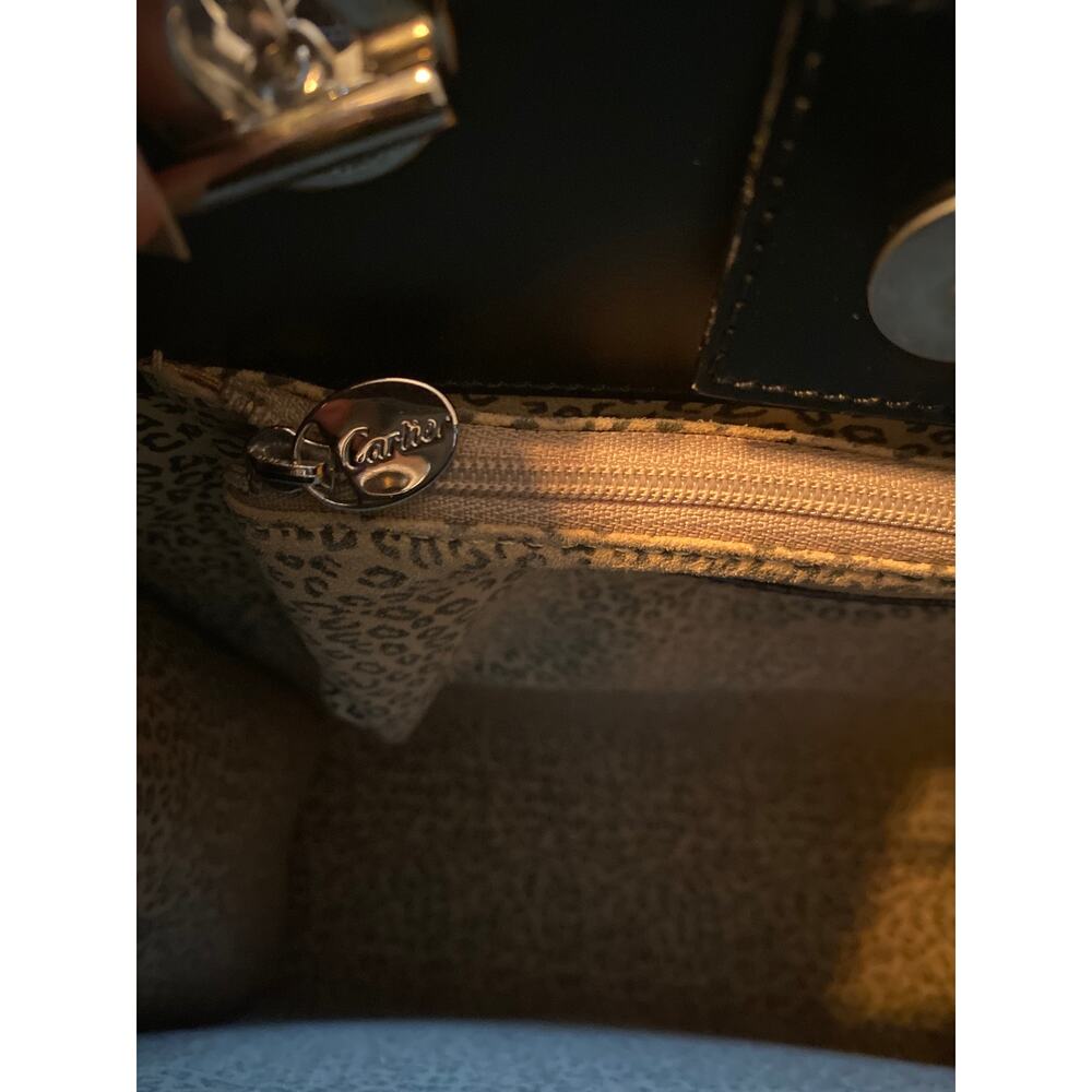 Cartier Leather Shoulder Tote Bag Panthere Cartier Black Medium Women - Picture 11 of 15